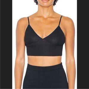 NWOT Black American apparel ribbed Sofia triangle crop tank top bralette medium